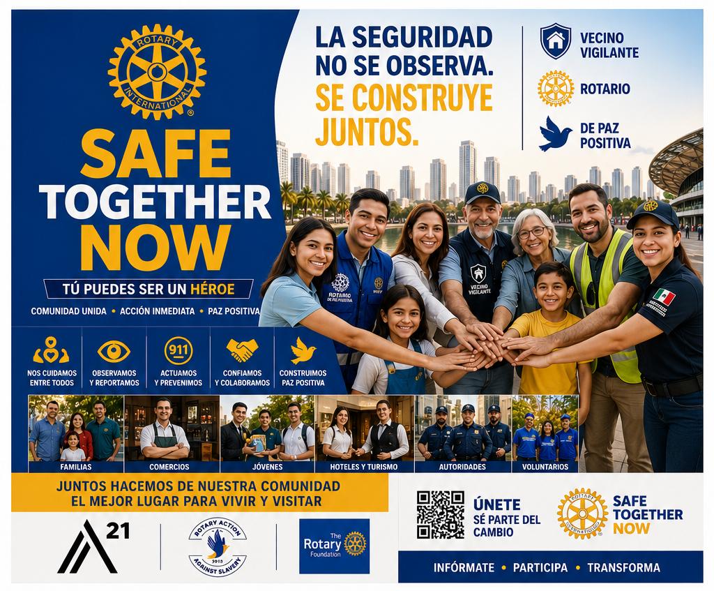 Collage de campaña Safe Together Now