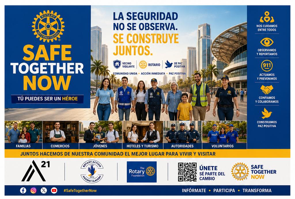 Collage de campaña Safe Together Now